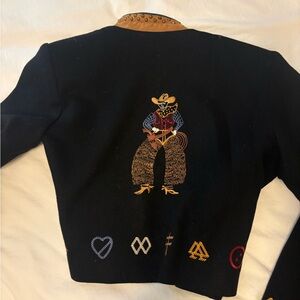 Western Embroidered Black Jacket